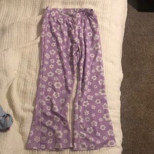 Flower print lavender pajama pants